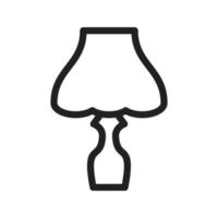 Table Lamp Line Icon vector