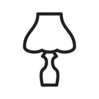 Table Lamp Line Icon vector