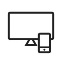 Responsive Design Line Icon vector