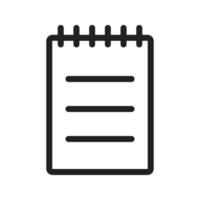 Notepad Line Icon vector