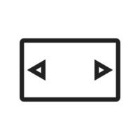 Settings Overscan Line Icon vector