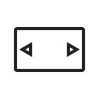 Settings Overscan Line Icon vector