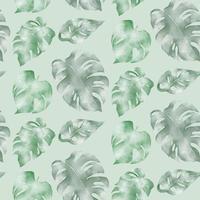 Tropical leaf pattern background design vector