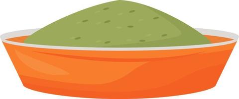 Bowl with vegan dish semi flat color vector element