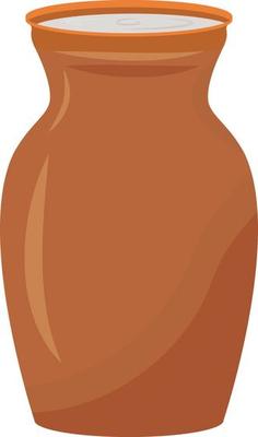 Clay vessel semi flat color vector element