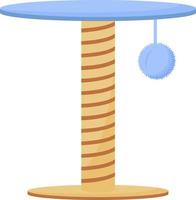 Scratching post for cats semi flat color vector element