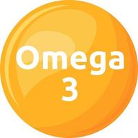 Omega three fatty acids semi flat color vector object