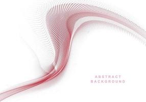 Modern red dotted flowing wave background vector