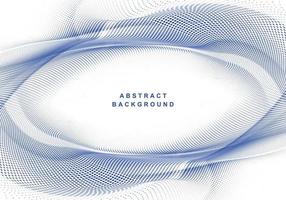 Abstract blue dotted particles flowing wave background vector