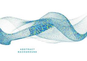 fondo de onda de tecnología punteada que fluye colorido moderno vector