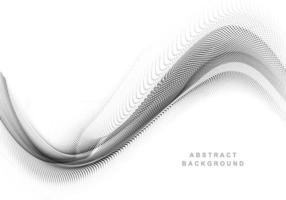 Abstract gray dotted flowing technology wave background vector