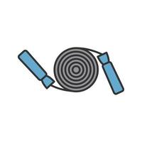 Jump rope color icon. Skipping rope. Isolated vector illustration