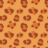Seamless Leopard fur pattern texture. Flat vector Exotic illustration