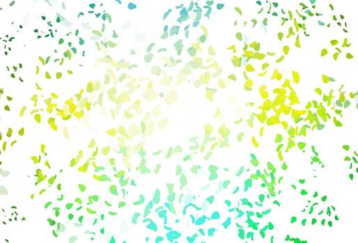 textura de vector verde claro, amarillo con formas aleatorias.