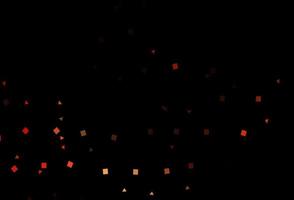 Dark Red vector background with triangles, circles, cubes.