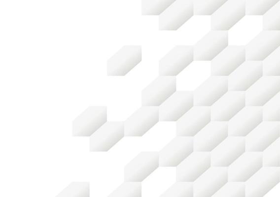 Honeycomb shape white Background have copy space, polygon white background, light and shadow on white paper background, Embossed Hexagon