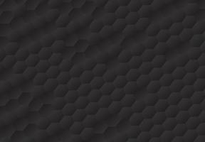 Honeycomb shape black Background have copy space, polygon pattern, light and shadow on dark background, Embossed Hexagon vector