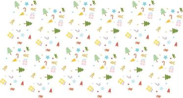 Christmas and New Year seamless elements pattern background. vector