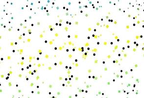 Light Green, Yellow vector template with crystals, circles, squares.