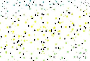 Light Green, Yellow vector template with crystals, circles, squares.