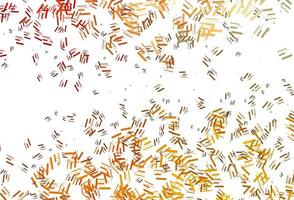 Light Yellow, Orange vector backdrop with long lines.