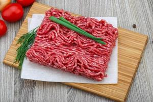 Raw minced meat photo