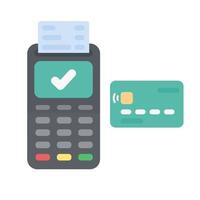 Credit card swipe machine for online payment vector