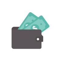 una billetera para almacenar grandes cantidades de dinero en efectivo. vector