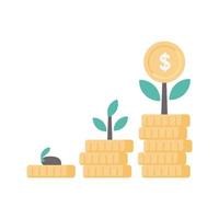 a tree that grows on money investment growth ideas vector