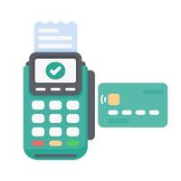 Credit card swipe machine for online payment vector