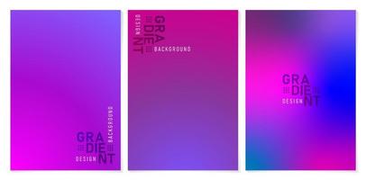 ilustración en color púrpura y rosa degradado abstracto de un conjunto de pancartas, firma corporativa, cartelera, encabezado, publicidad digital, comercio electrónico comercial, campaña publicitaria, publicaciones en medios sociales y feeds vector