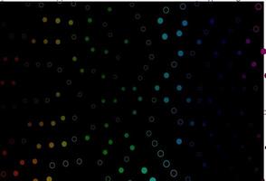 Dark Multicolor, Rainbow vector texture with disks.