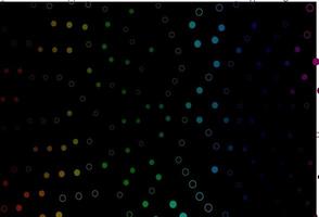 Dark Multicolor, Rainbow vector texture with disks.