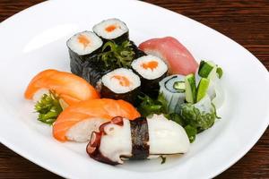 Sushi and rolls set photo