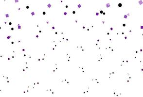 Light Purple vector template with crystals, circles, squares.