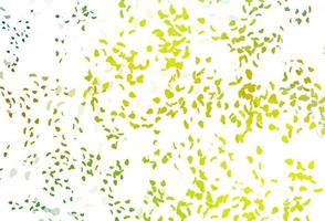 Light green, yellow vector pattern with chaotic shapes.