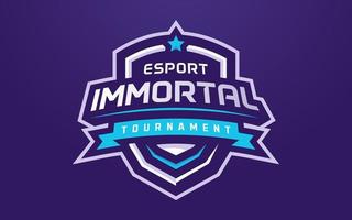 plantilla de logotipo de esports inmortal para equipo de juego o torneo