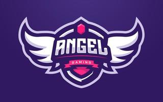 plantilla de logotipo de angel esports para equipo de juego o torneo vector