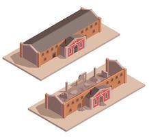 Old Industrial Building Set vector