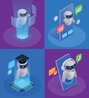 Chatbot Messenger Design Set vector