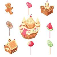 Candy Land Isometric Collection vector