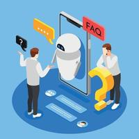 FAQ Isometric Background vector