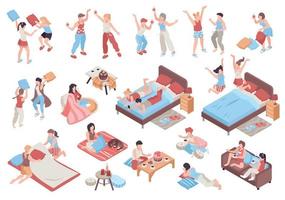 Isometric Pajamas Set vector