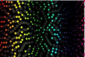 Dark Multicolor, Rainbow vector layout with circle shapes.