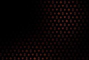 Dark red vector template with poker symbols.
