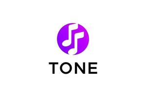 logotipo para el estudio de grabación de tonos y el icono de tono vector