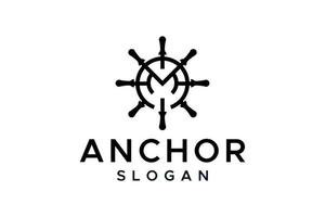 marine anchor symbol vector