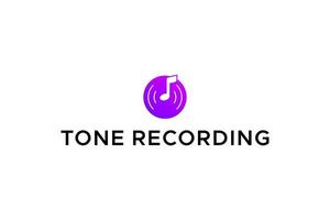 logo for tone recording studio and tone icon vector