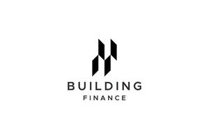 financial symbol building vector