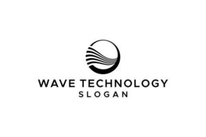 waves and digital technology vector